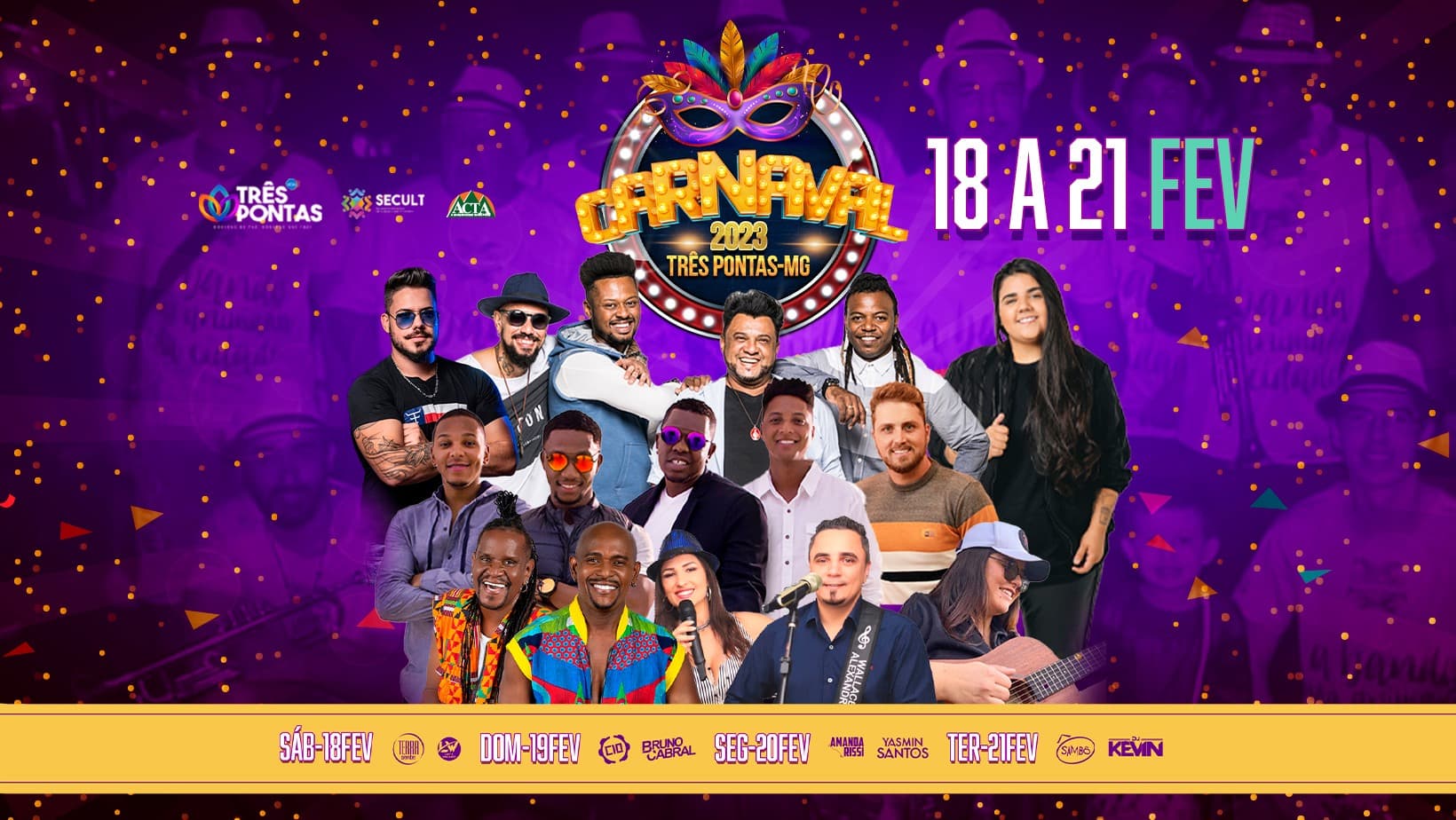 CARNAVAL 2023: Festa do Momo em Três Pontas deve atrair milhares de foliões; Veja a Programação
